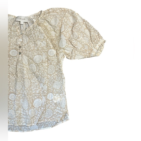 CleoBella Raimi Blouse in Tonal Block Beige Small - Picture 4 of 6